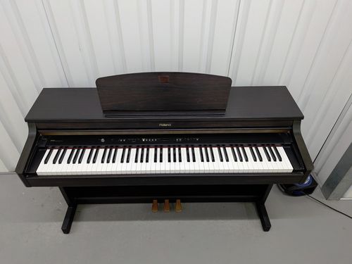 Roland HP103e digital piano and stool in dark rosewood finish stock number 26392 — image 20