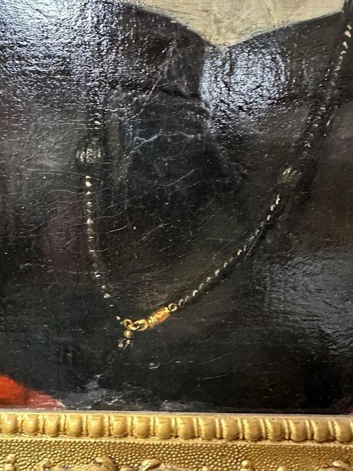 19th Century English School Portrait of a Lady White Headdress Oil Painting — image 9