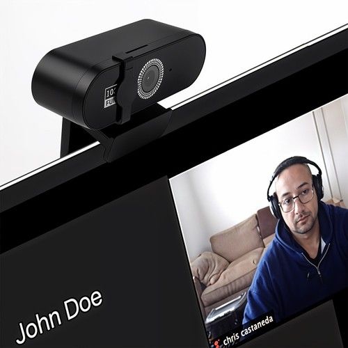 USB Plug Play Webcam ABS Black Web Camera For PC Laptop 1080P Full HD Computer