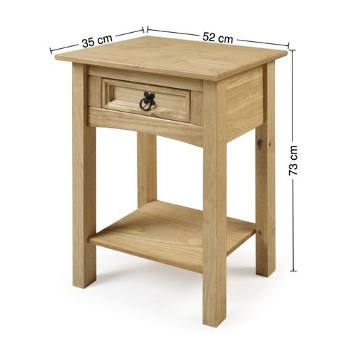Corona Console Table 1 Drawer Mexican Solid Wood Pine Wooden Hallway Stand Table — image 9