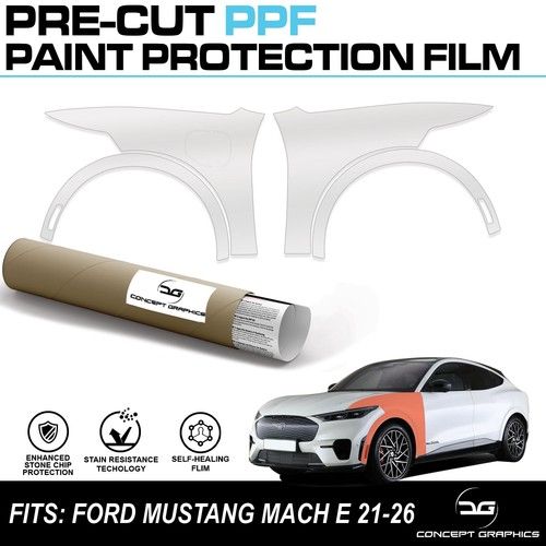 Full Wings Stone Chip Guard PPF Paint Protection film for Ford Mustang Mach E