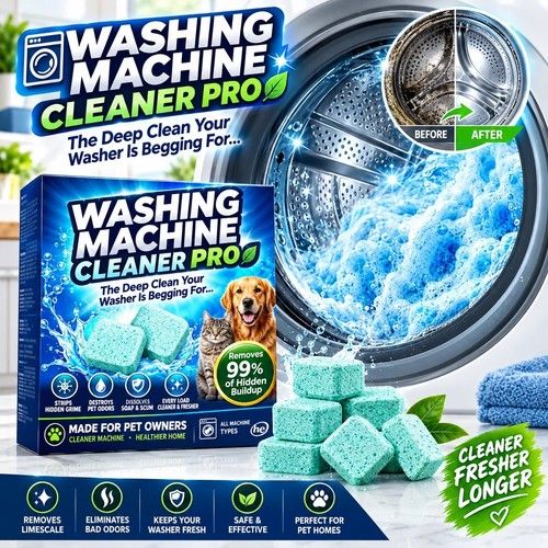 Prime Drum Washing Machine Cleaner Pro,12-Pack Deep Clean Drum & Remove Descaler