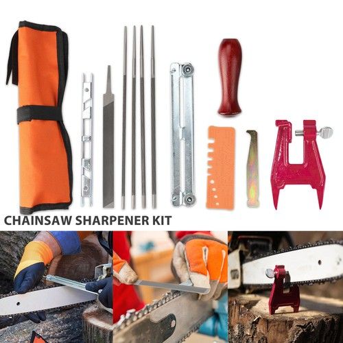 Chainsaw Sharpening File Filing Tool & Stump Vice Chain Saw Sharpen Files Kit