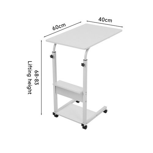 Mobile Over Bed Chair Table Height Adjustable Hospital Overbed Laptop Tray Stand