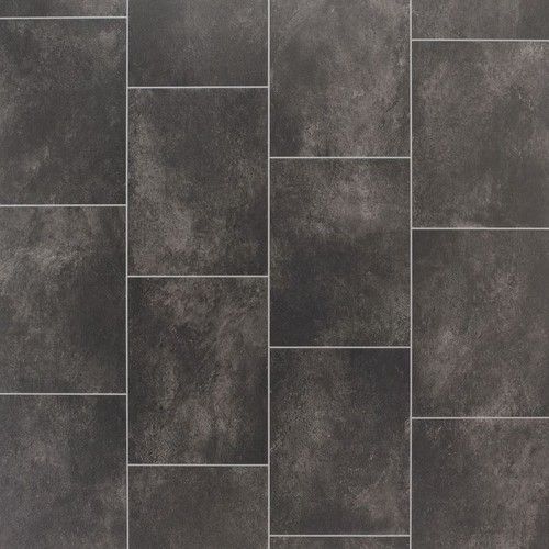 Lara 8409 Warm Grey Stone Tile Effect Turbo Vinyl Flooring