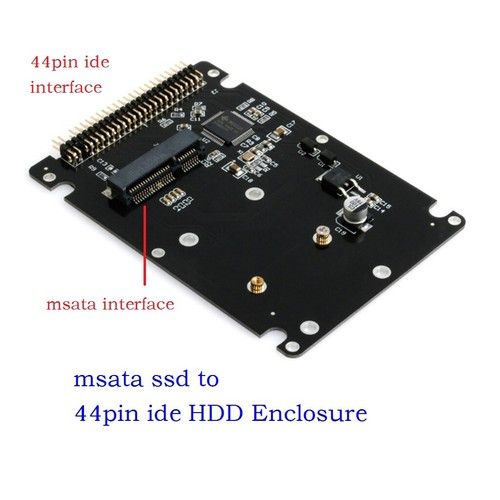 mSATA to 2.5" IDE HDD SSD mSATA to PATA Adapter Converter Card 44PIN with Case