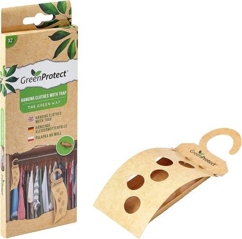2 x Hanging Clothes Moth Traps Carpet Wardrobe Closet Moth Killer Non Toxic Set
