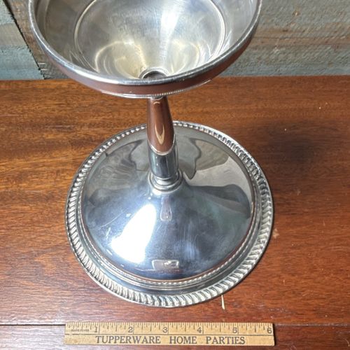 Sterling Silver .925 Pedestal Compote Candy Dish Rope Border Edge Rim Marked — image 9