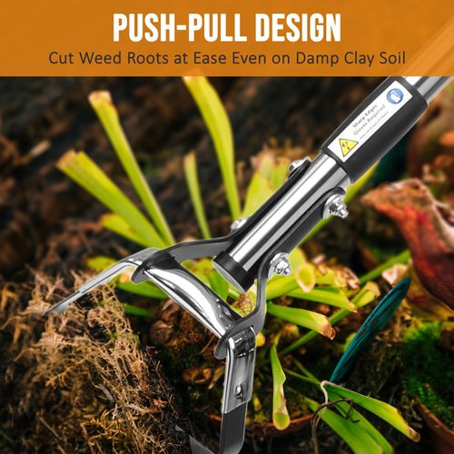 Long Handled Flexible Oscillating Hoe Adjustable Head Weeder Stirrup Garden Tool — image 4