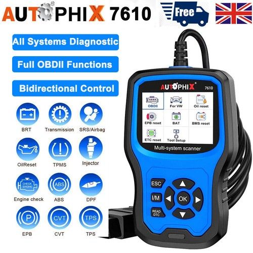 Autophix 7610 5600 Full System ABS TPMS EPB DPF Reset Scanner Diagnostic Tool UK