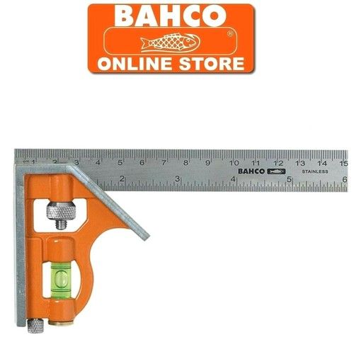 BAHCO Combination Set Square Stainless steel rule Choice Of 150mm, 300mm & 400mm