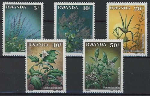 Rwanda 1989 : Plants - Good Set Very Fine MNH Stamps - Catalog Value : 40€