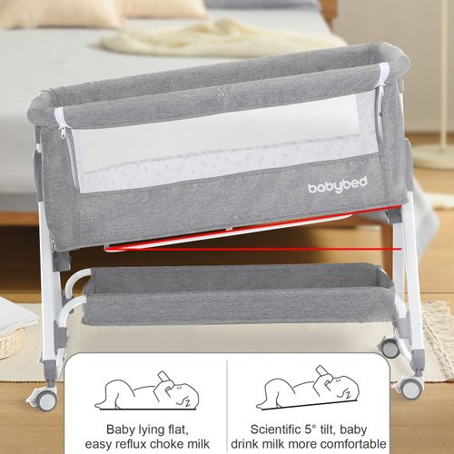 Baby Co-Sleeping Bedside Crib - Safe Bassinet with Storage Bag, Easy Install‌ — image 8