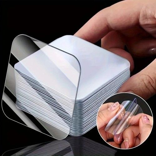 10-50Pc Super Strong Double Sided Nano Stickers Transparent Sticky Tape UK Stock