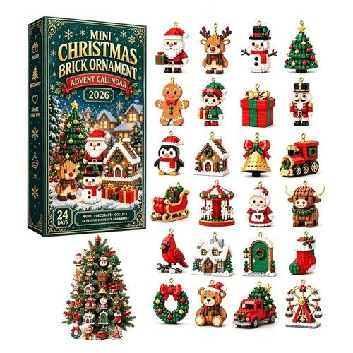Advent Calendar 2026 Mini Christmas Brick Advent Calendar,christmas Ornaments