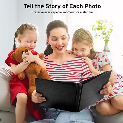 Photo Album 6x4 600 Photos Large Capacity Slip Pockets Leather Cover Embossed BL — image 2