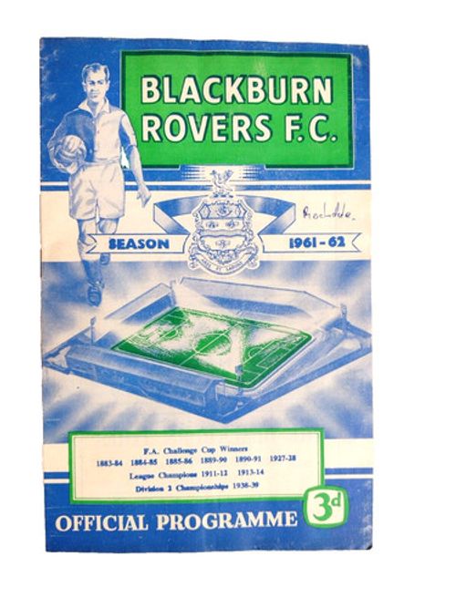 1962 League Cup Semi Final Blackburn Rovers v Rochdale 2nd May Rare Programme