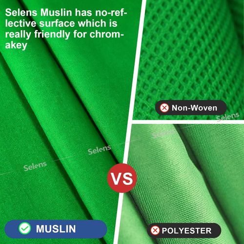 10×10FT Green Backdrop Muslin Cloth Screen Photo Background Photography Studio — image 3