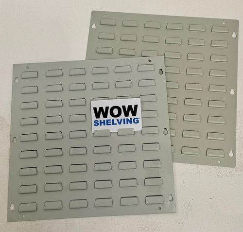 2 x clearance Steel Louvre Panel parts bins wall panel mounted metal back plate