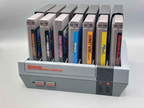 Nintendo NES Game Cartridge Display Stand Holder