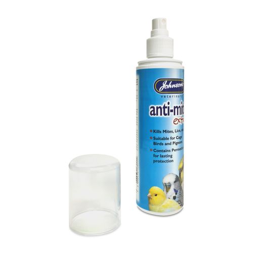 2x JOHNSONS ANTI MITE EXTRA SPRAY CAGE BIRDS & PIGEONS KILLS MITES & LICE 150ML — image 3