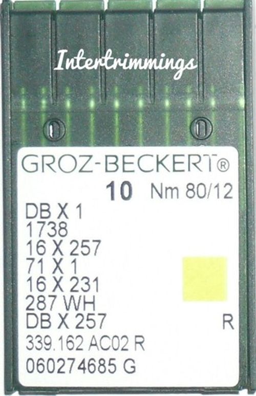  GROZ-BECKERT INDUSTRIAL SEWING MACHINE NEEDLES DB1 1738 16X257 ALL SIZES X10
