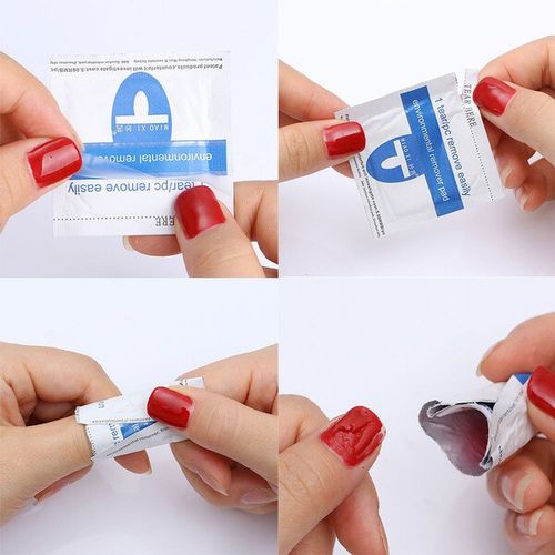 100% Pure Acetone Salon Nail Polish Remover UV/LED GEL Soak Off  Nail Wraps x 50 — image 2