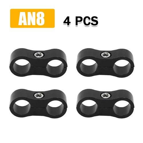 4/8x AN6 AN8 AN10 Nylon Braided For Stainless Fuel Oil Line Hose Separator Clamp
