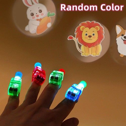 10PCS Light up Finger Toys Universal Finger Projector for Cartoon Patterns