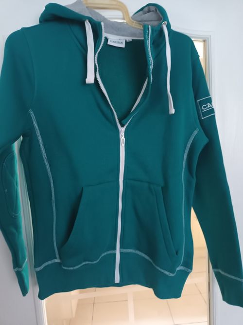 CANNA Women's Green Full Zip Hooded Fleece Hoodie with Pockets Drawstring Size M — image 2