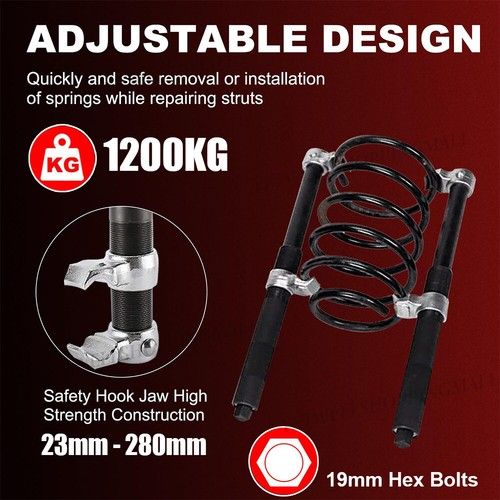 Heavy Duty Coil Spring Compressor Hook Strut Clamp Suspension Car Auto Tool