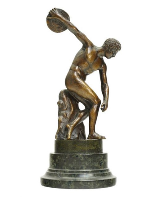 19TH CENTURY GRAND TOUR BRONZE of DISCOBOLUS