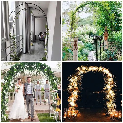 2.4 M Garden Arch Trellis Metal Tubular Frame Climbing Plant Archway Arbour UK🔥 — image 10