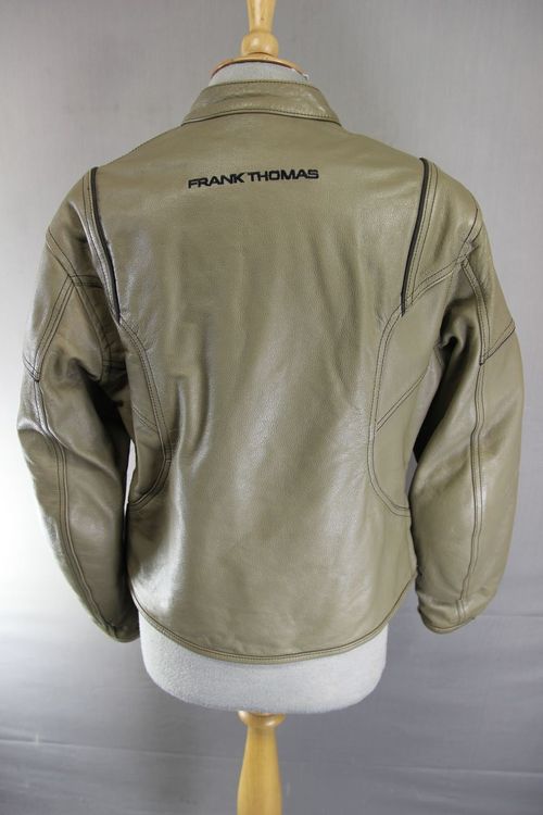 FRANK THOMAS FTL 222 LADY RIDER KHAKI LEATHER BIKER JACKET WITH CE ARMOUR SIZE14 — image 5