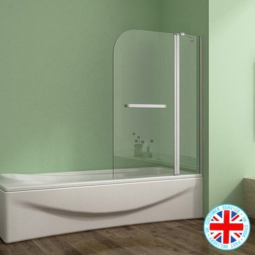 180° pivot Bath Shower Screen 1000X1400mm Safety Glass Over Double Door Panel H