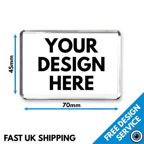 70 x 45mm Custom Printed Magnet • Personalised Fridge Magnets Medium Size Print  — image 1