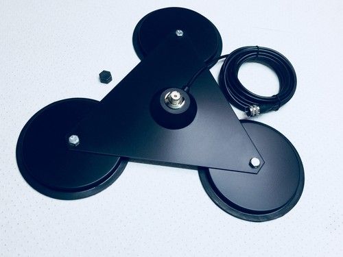 Triple base magnetic 3 x 160mm mag mount ( new style lead) SO 239  CB Ham Radio