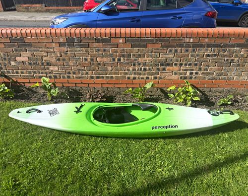 Perception Jive Sit-In Kayak - Single Seat, White/Green — image 1