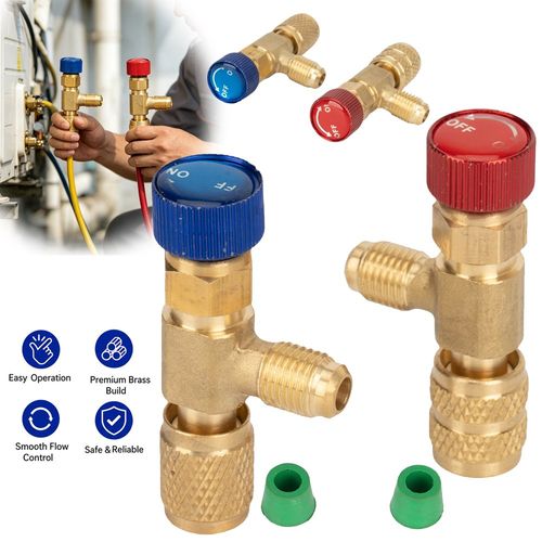 Refrigerant Charging Valve R410A R22 Air Conditioning Safety Valve Safety Adapt — image 1