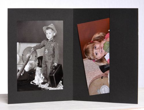 15X Portfolio / Leporello / Picture Folder For 13X18 With Side Pocket In Black — image 2