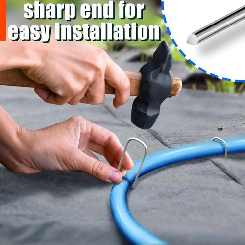 10x Heavy Duty Trampoline U-shaped Metal Wind Stake Pegs Tent Ground Anchor — image 4