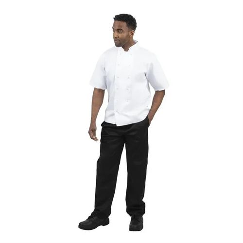 White Chefs Jacket Boston Unisex Short Sleeve Professional Kitchen Uniform — image 6