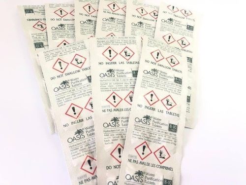 OASIS WATER PURIFICATION TABLETS 67mg (20 strips / 200 tablets) — image 1