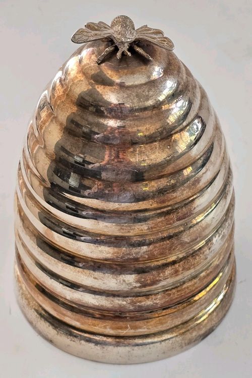 Kenneth Turner, Silver Plated Large Bee Hive Candle Holder — image 4