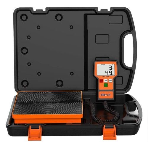 Elitech LMC-100F+ 50kg Refrigerant Charging Scale for HVAC with Portable Case
