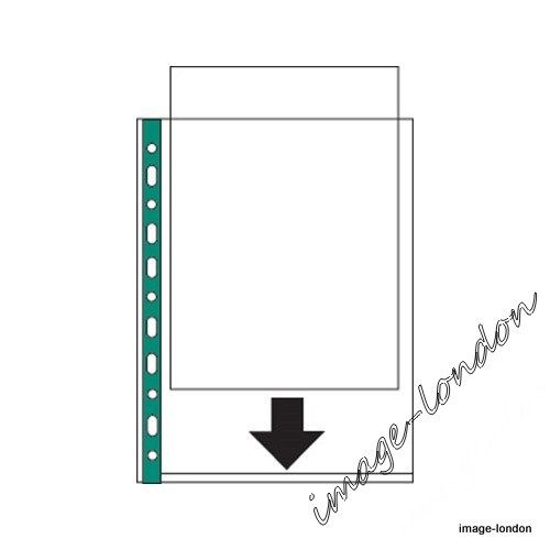 A4 Clear Plastic Poly Punched Pockets Strong Filing Wallets Sleeves Protector — image 3