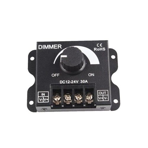 30A 12V-24V Metal LED Switch Dimmer Controller Manual Operation for Strip Light