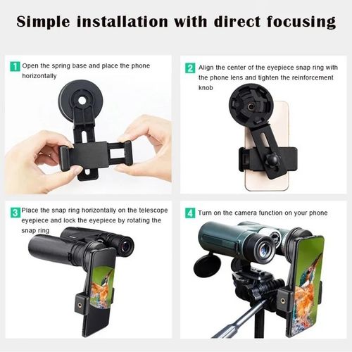 Universal Telescope Phone Adapter Digiscoping Mount for Binoculars Monocular — image 4