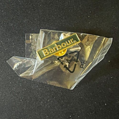 Barbour Enamel Title Name Pin Badge