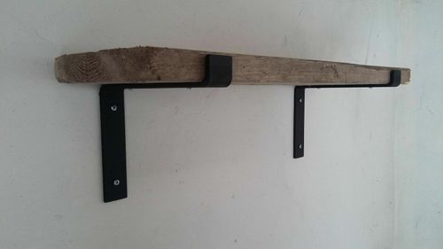 Heavy Duty Industrial Rustic Solid Steel Scaffold Board Shelf Brackets UK MADE!! — image 1